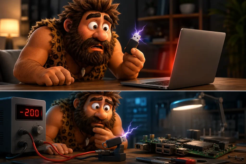 Cavernicolo e USB elettrizzante